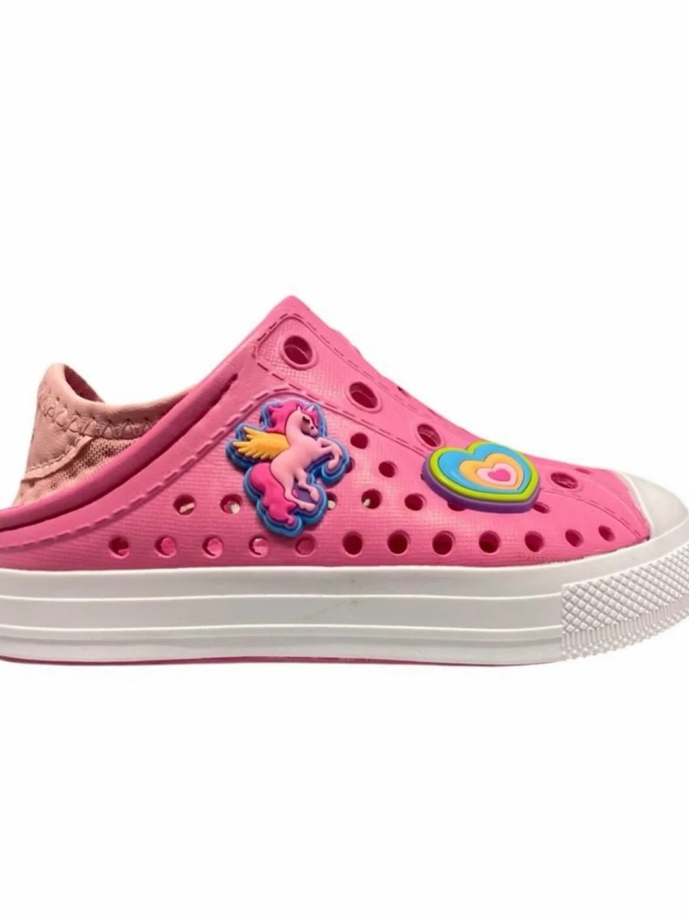 Sketchers Foamies Pink Slip On Clogs With Secure Soft Heel Size 7 Toddler